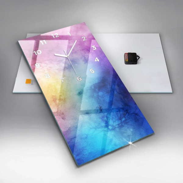 Horloge murale verticale Taches colorées