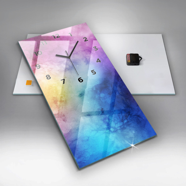 Horloge murale verticale Taches colorées