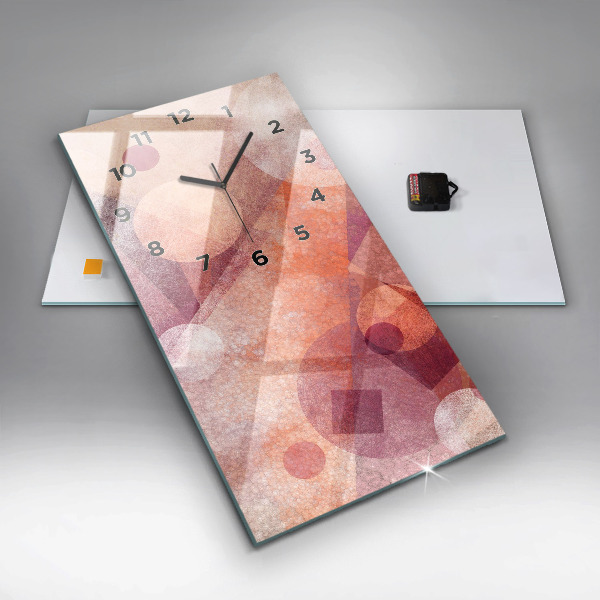 Horloge murale verticale Abstraction géométrique