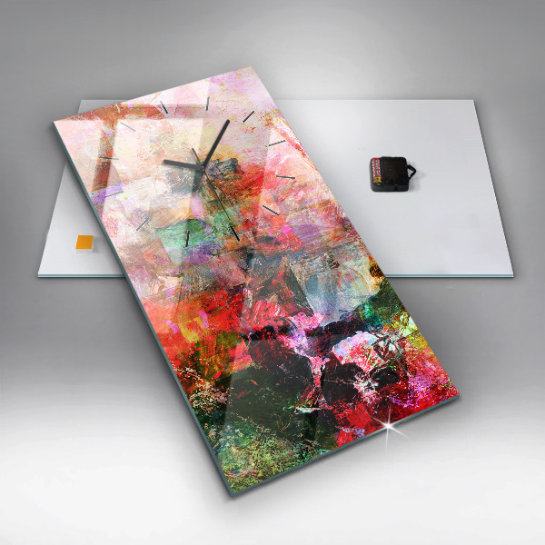 Horloge rectangulaire verticale Composition abstraite