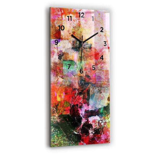 Horloge rectangulaire verticale Composition abstraite