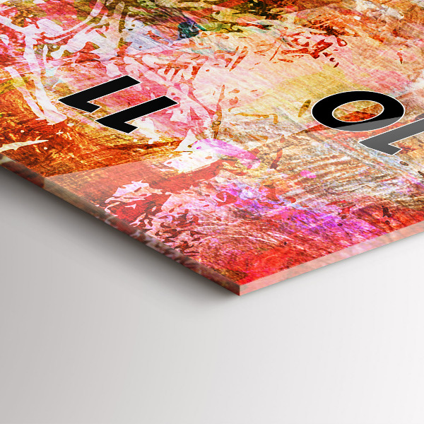 Horloge rectangulaire verticale Composition abstraite