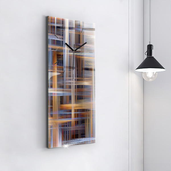 Horloge murale verticale Géométrie abstraite
