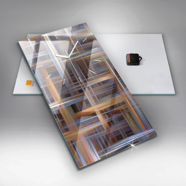 Horloge murale verticale Géométrie abstraite