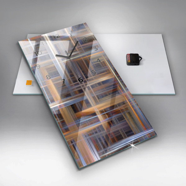 Horloge murale verticale Géométrie abstraite