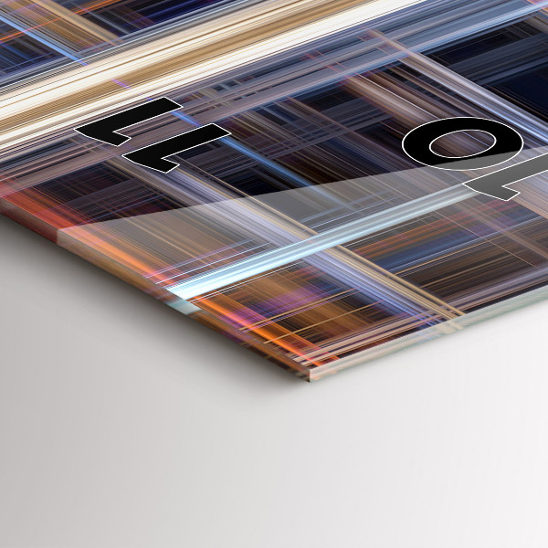 Horloge murale verticale Géométrie abstraite