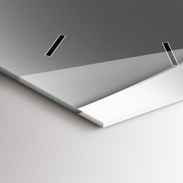 Horloge murale verticale Lignes argentées