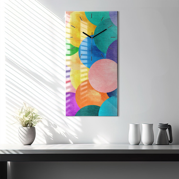 Horloge murale verticale Cercles abstraits