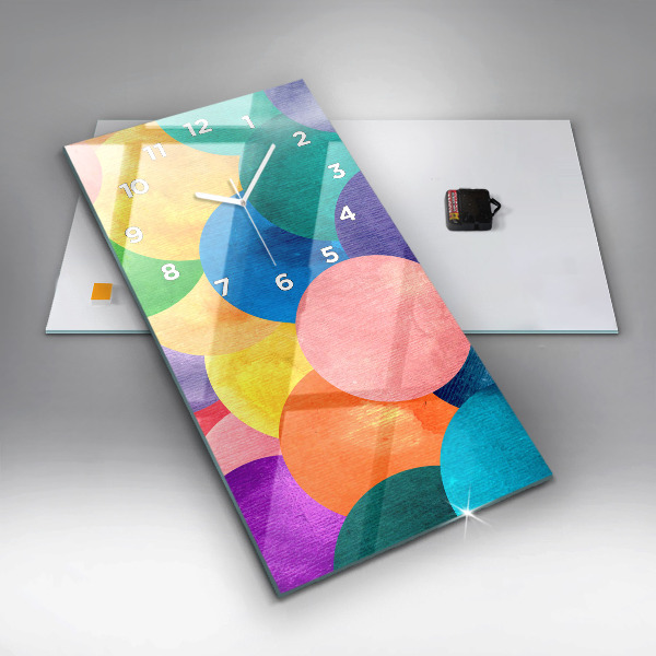 Horloge murale verticale Cercles abstraits