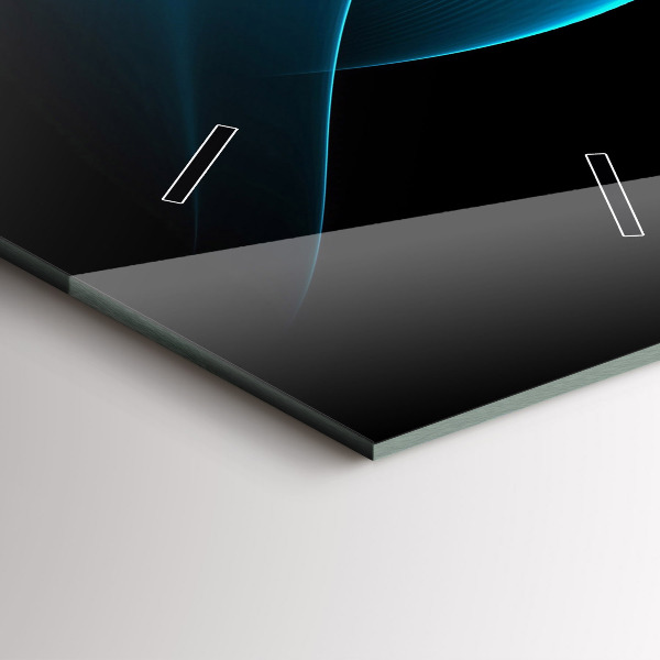 Horloge murale verticale Abstraction bleue