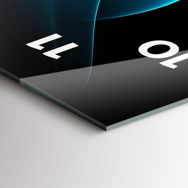 Horloge murale verticale Abstraction bleue