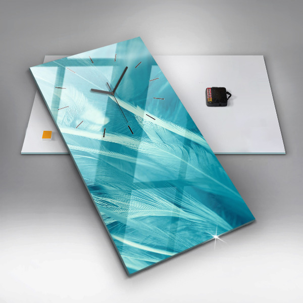 Horloge murale verticale Vert turquoise vintage