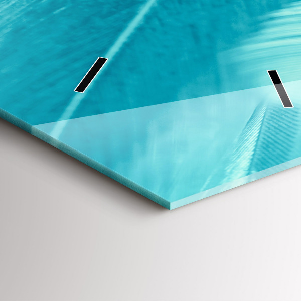 Horloge murale verticale Vert turquoise vintage