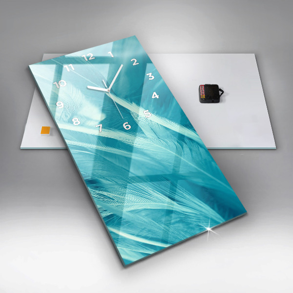 Horloge murale verticale Vert turquoise vintage