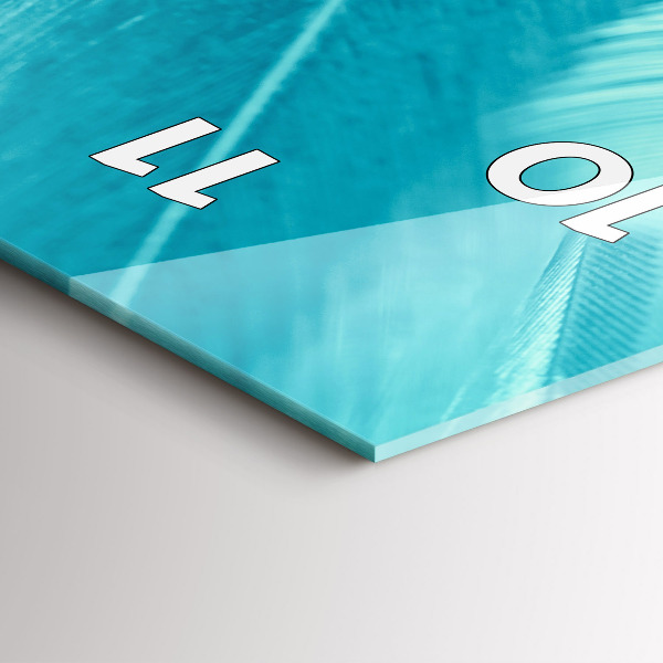 Horloge murale verticale Vert turquoise vintage