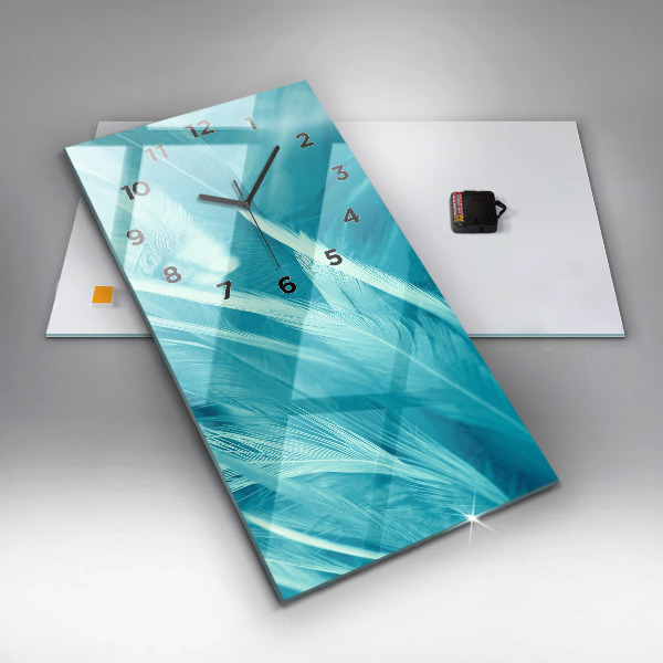 Horloge murale verticale Vert turquoise vintage