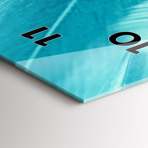 Horloge murale verticale Vert turquoise vintage