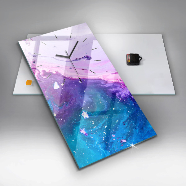 Horloge murale verticale Fond coloré