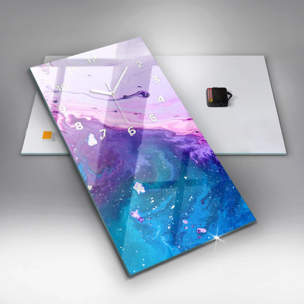 Horloge murale verticale Fond coloré