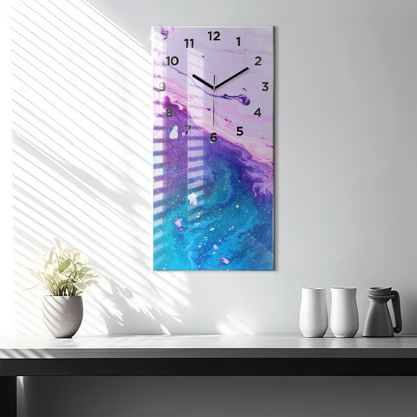Horloge murale verticale Fond coloré