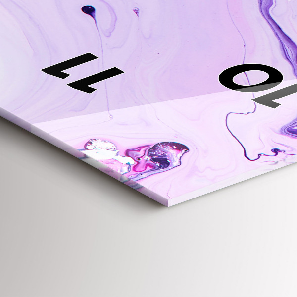 Horloge murale verticale Fond coloré