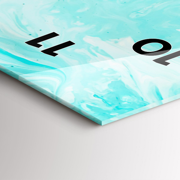 Horloge murale verticale Abstraction bleue