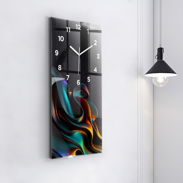 Horloge murale verticale Vague futuriste