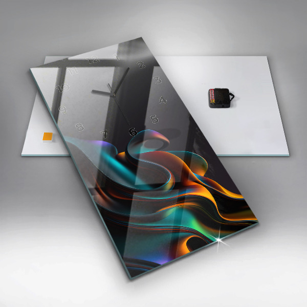 Horloge murale verticale Vague futuriste