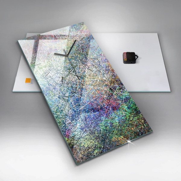 Horloge rectangulaire verticale Abstraction - Émotions