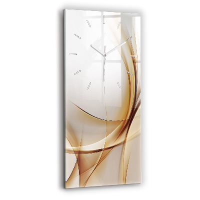 Horloge rectangulaire verticale Abstraction dorée