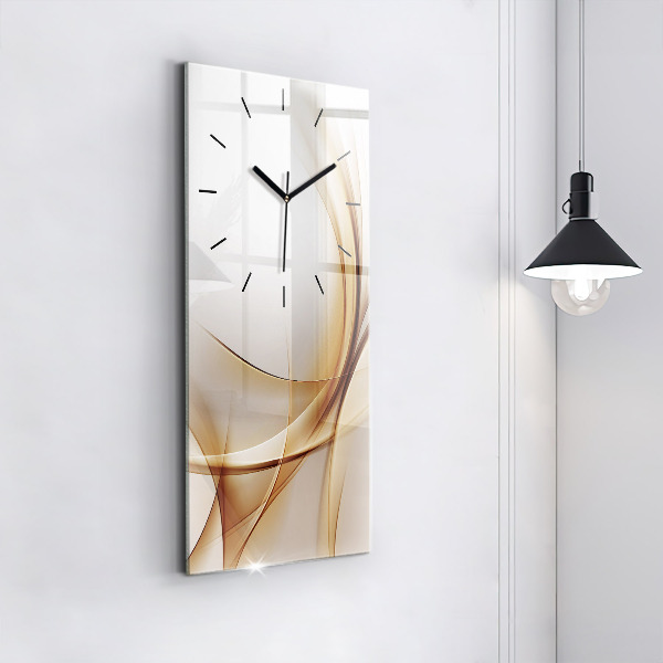 Horloge rectangulaire verticale Abstraction dorée