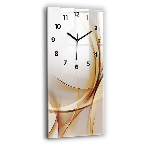 Horloge rectangulaire verticale Abstraction dorée