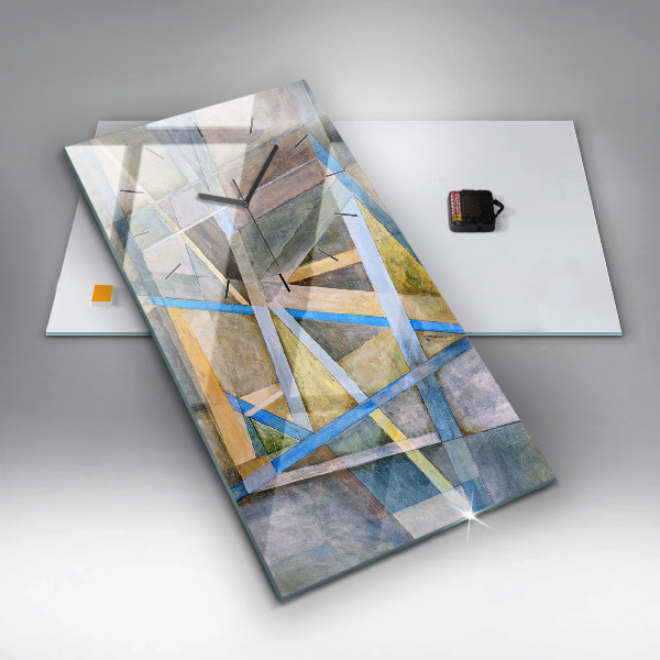 Horloge rectangulaire verticale peinture impressionniste