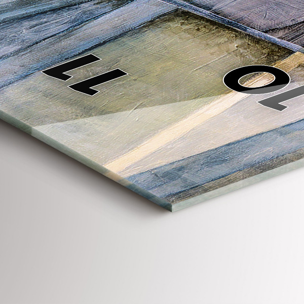 Horloge rectangulaire verticale peinture impressionniste