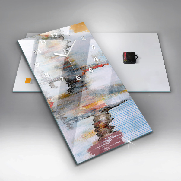 Horloge rectangulaire verticale Abstraction