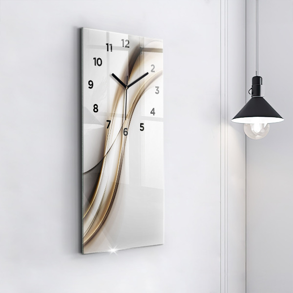 Horloge rectangulaire verticale Lignes abstraites