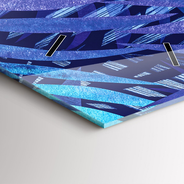 Horloge murale verticale Feuilles bleues