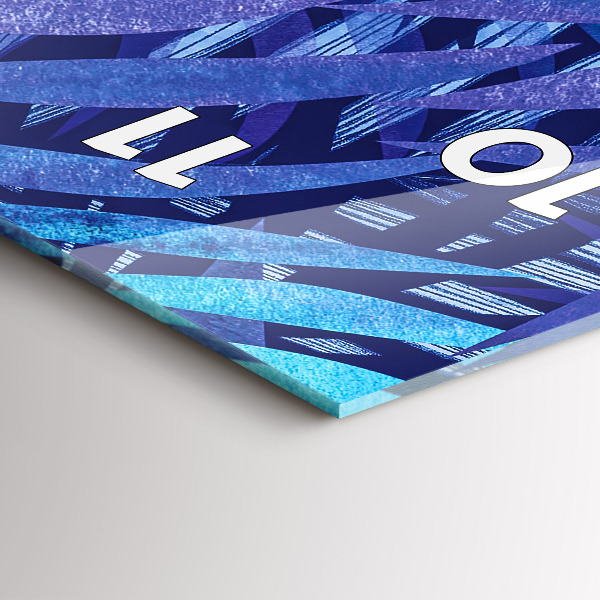 Horloge murale verticale Feuilles bleues