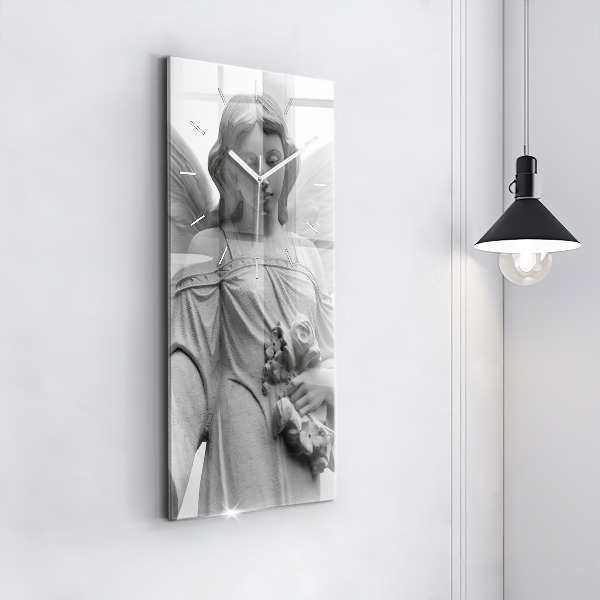 Horloge murale verticale 'Sculpture d''un vieil ange'
