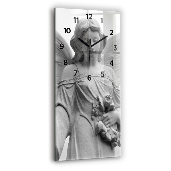 Horloge murale verticale 'Sculpture d''un vieil ange'