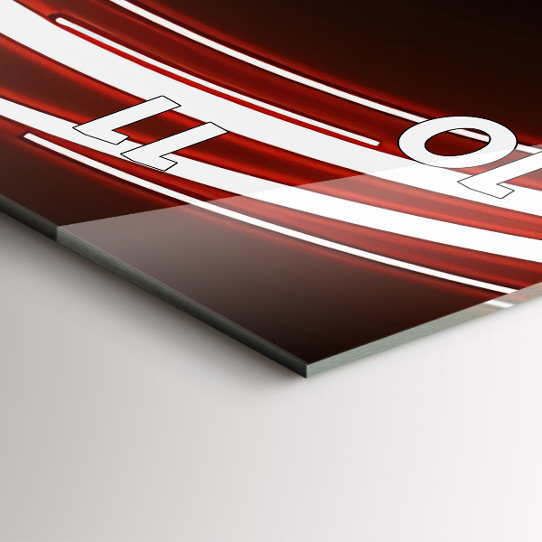 Horloge murale verticale Chat aux yeux rouges