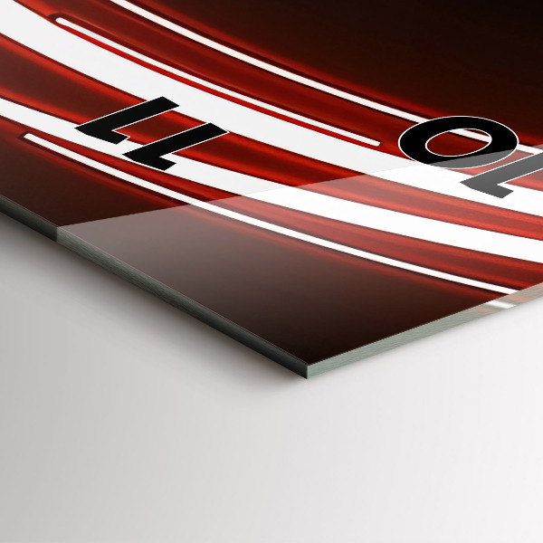 Horloge murale verticale Chat aux yeux rouges