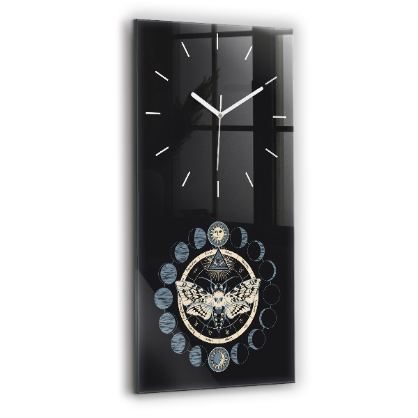 Horloge murale verticale Phases de la lune