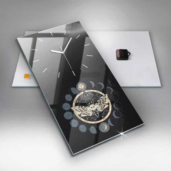 Horloge murale verticale Phases de la lune