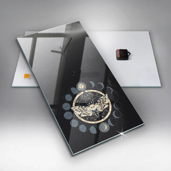 Horloge murale verticale Phases de la lune