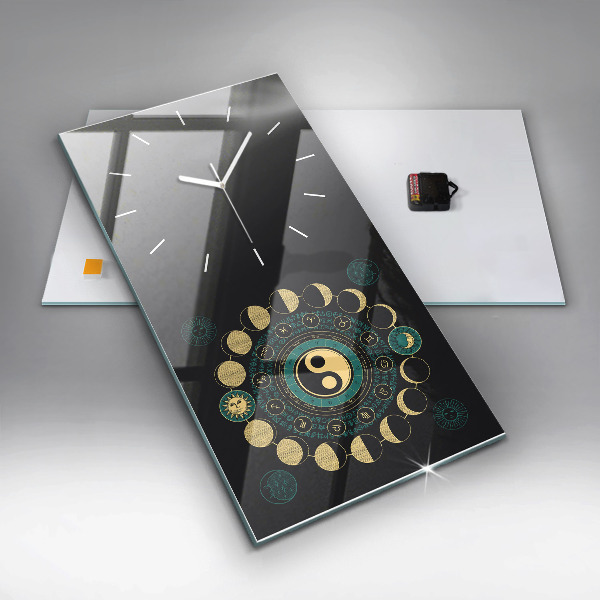 Horloge murale verticale Phases de la lune