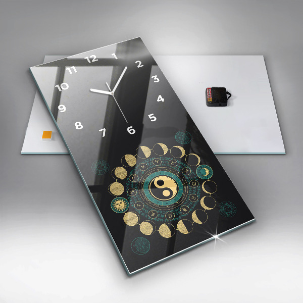 Horloge murale verticale Phases de la lune