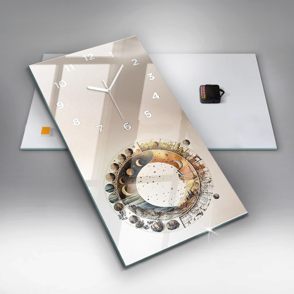 Horloge murale verticale Horloge astronomique