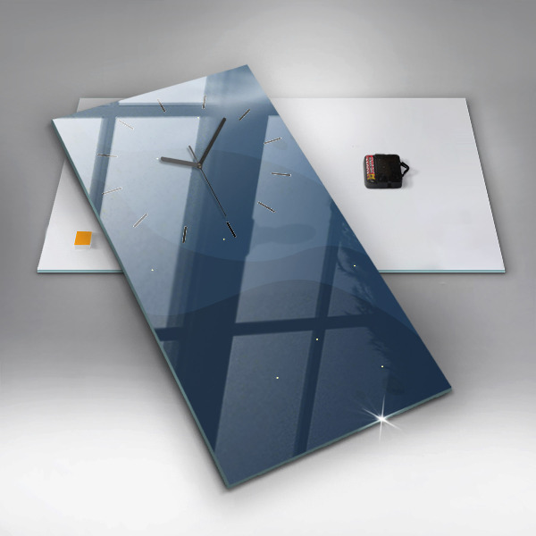 Horloge murale verticale Vagues bleues