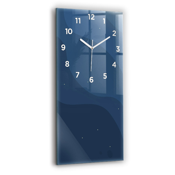 Horloge murale verticale Vagues bleues